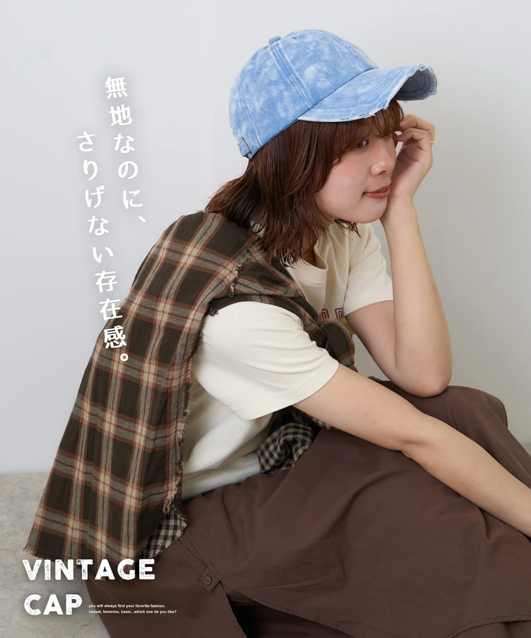 秋新作】ダメージ加工 ベースボール キャップ｜ファッション通販サイト