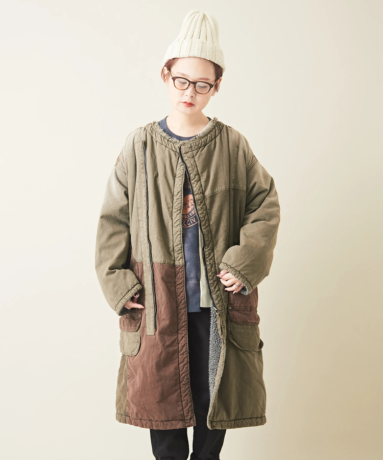 ピーチツイル 11wコーディロイ 裏ボア パッチワーク コート ファッション通販サイトのcube Sugar キューブシュガー