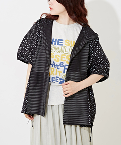 GENTIL ジャンティ WEB限定 大小 ドット 組み合わせ フーディー シャツ