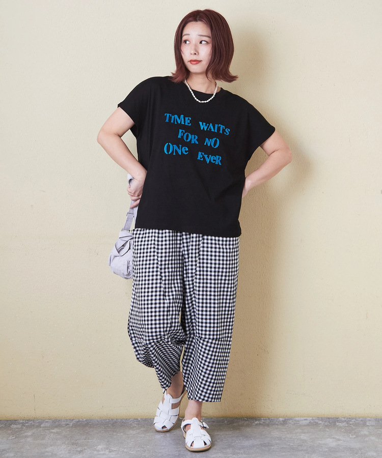 SELECT(セレクト) |evo. (エボ) 涼しいパンツ / WEB限定 ギンガムチェック 立体 ポケット イージー コクーンパンツ