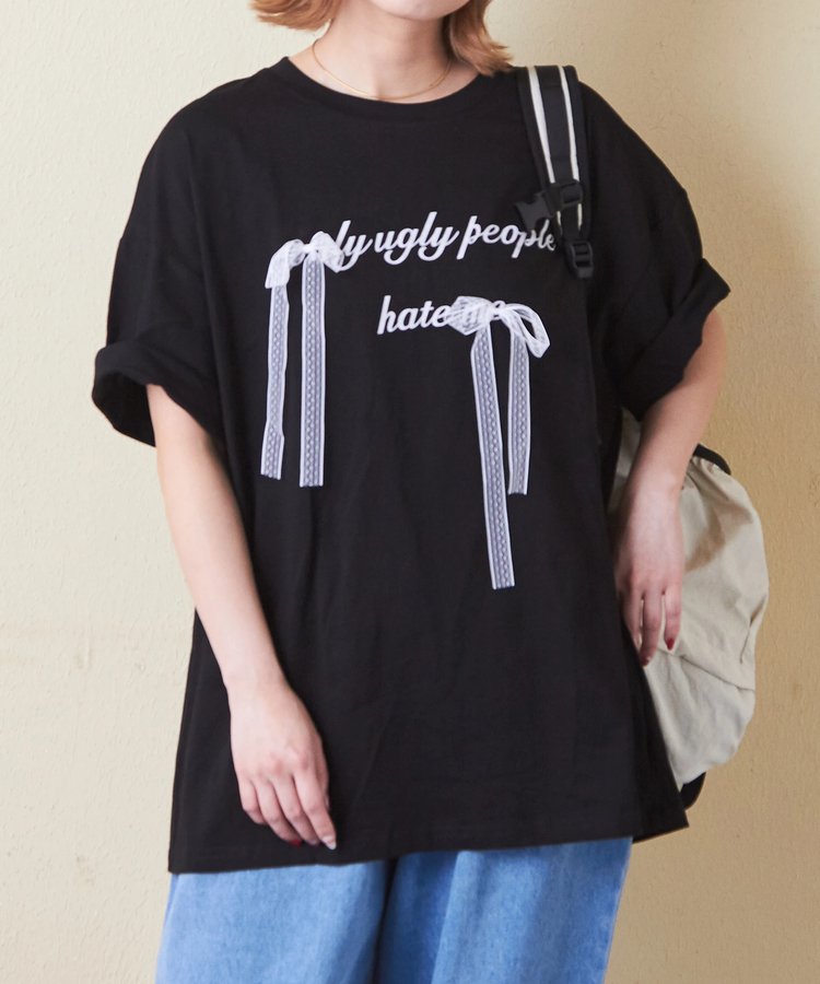 SELECT(セレクト) |evo. (エボ) WEB限定 リボン付きロゴプリント Tシャツ