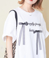 SELECT(セレクト)通販 | evo. (エボ) WEB限定 リボン付きロゴプリント Tシャツ