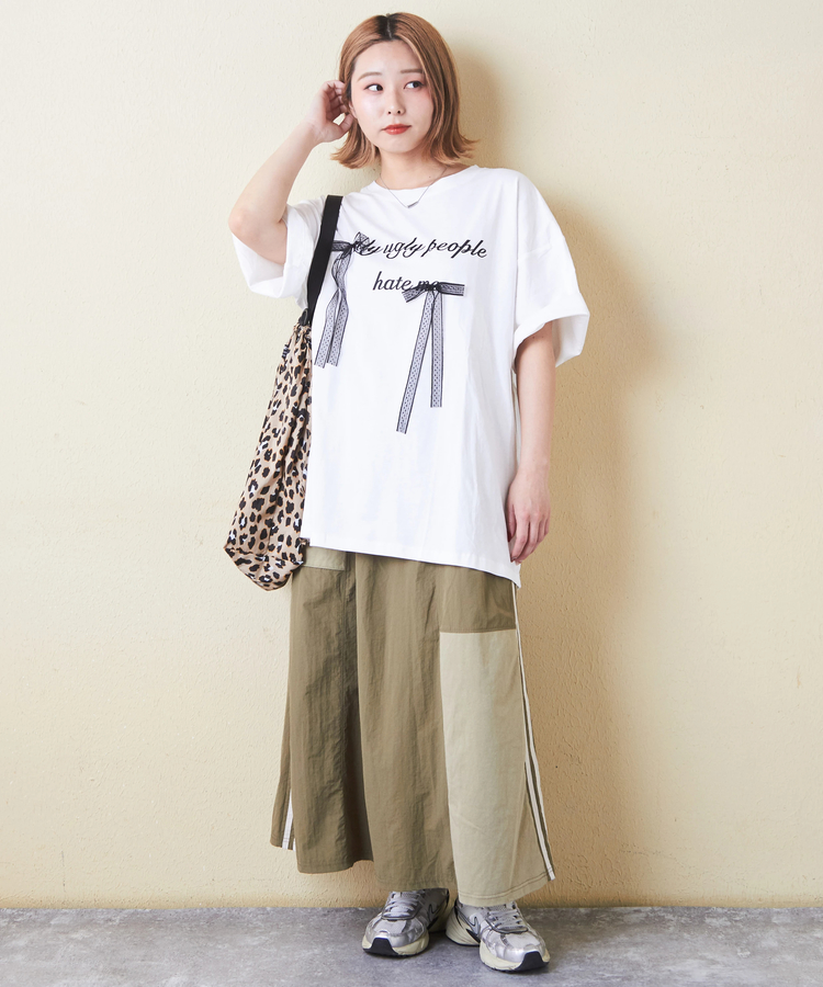 SELECT(セレクト) |evo. (エボ) WEB限定 リボン付きロゴプリント Tシャツ
