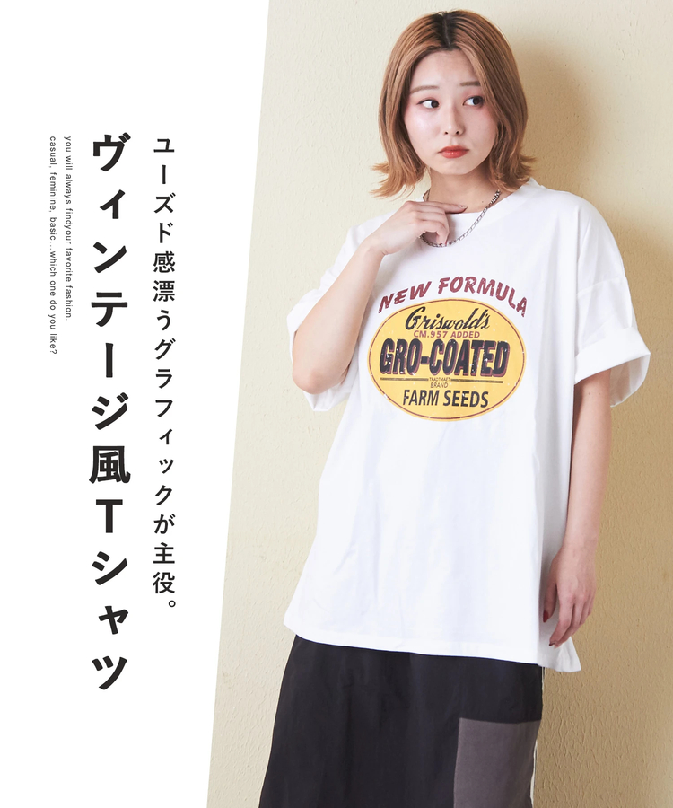 SELECT(セレクト) |evo. (エボ) WEB限定 ビッグシルエット プリント Tシャツ
