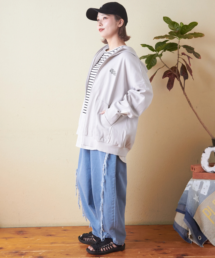 SELECT(セレクト) |evo. (エボ) WEB限定 フリンジ ワイドデニムパンツ