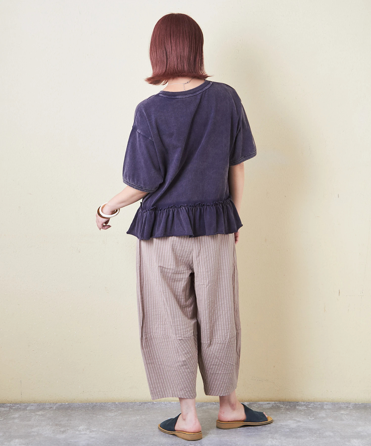 SELECT(セレクト) |evo. (エボ) 涼しいパンツ / WEB限定 ストライプ柄イージーコクーンパンツ