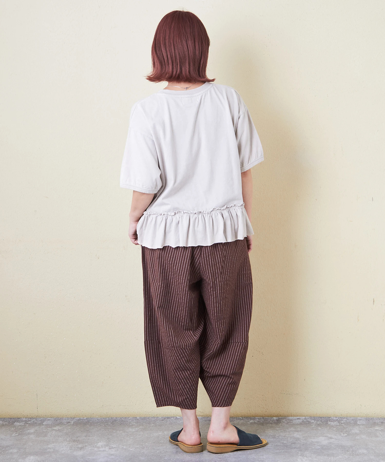 SELECT(セレクト) |evo. (エボ) 涼しいパンツ / WEB限定 ストライプ柄イージーコクーンパンツ