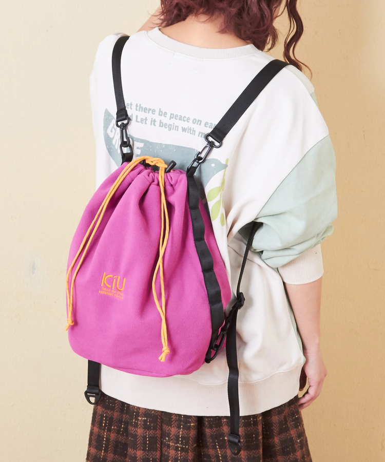 SELECT(セレクト) |【秋冬新作】KiU (キウ) フリースドローストリングバッグ