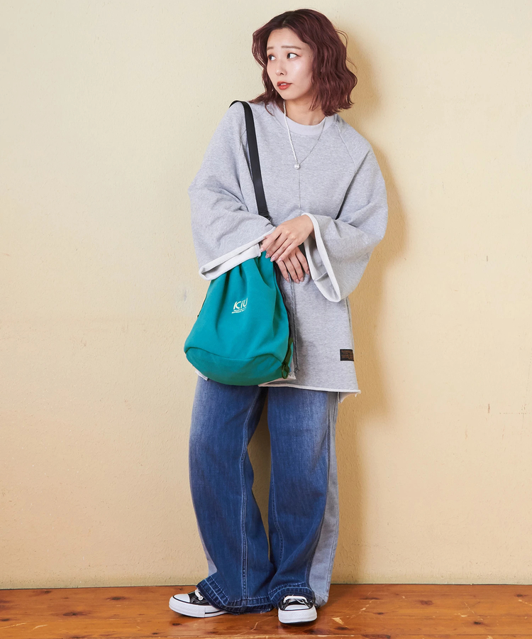 SELECT(セレクト) |【秋冬新作】KiU (キウ) フリースドローストリングバッグ