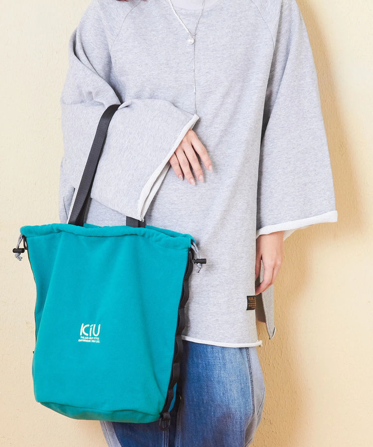 SELECT(セレクト) |【秋冬新作】KiU (キウ) フリースドローストリングバッグ