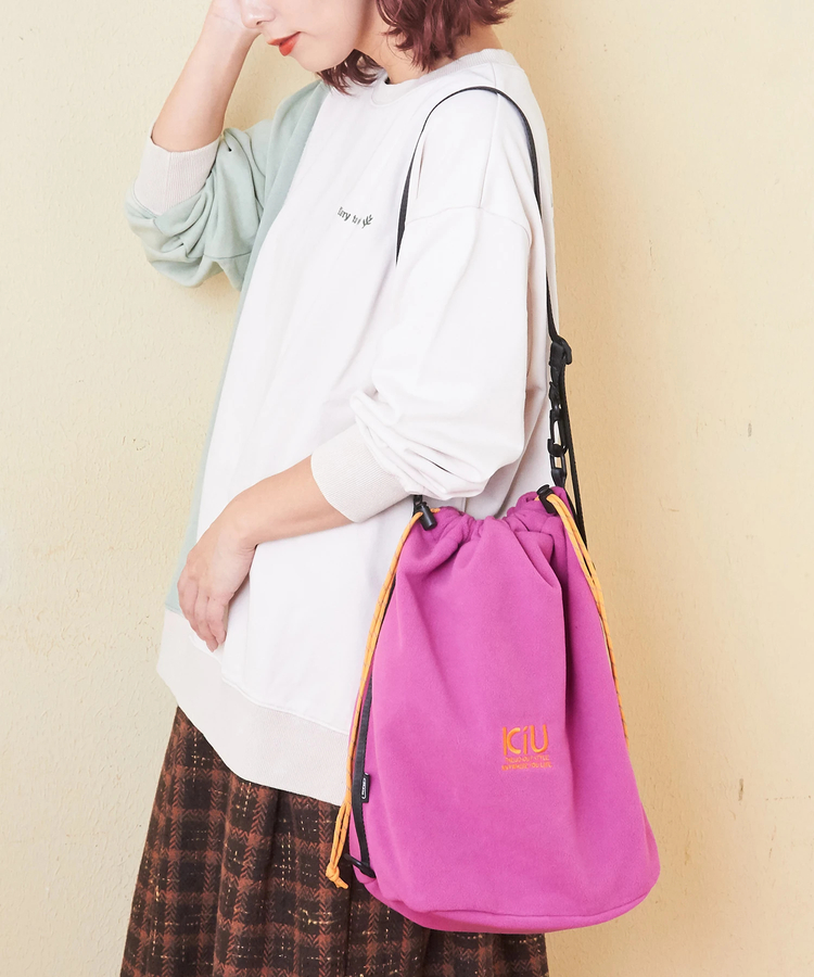 SELECT(セレクト) |【秋冬新作】KiU (キウ) フリースドローストリングバッグ