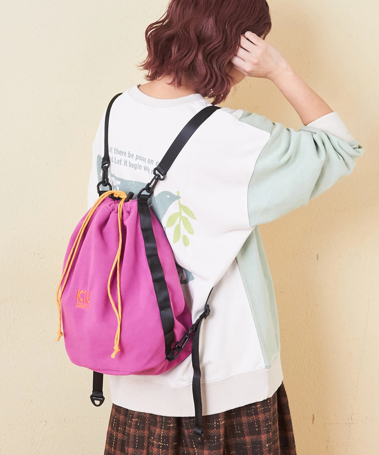 SELECT(セレクト) |【秋冬新作】KiU (キウ) フリースドローストリングバッグ