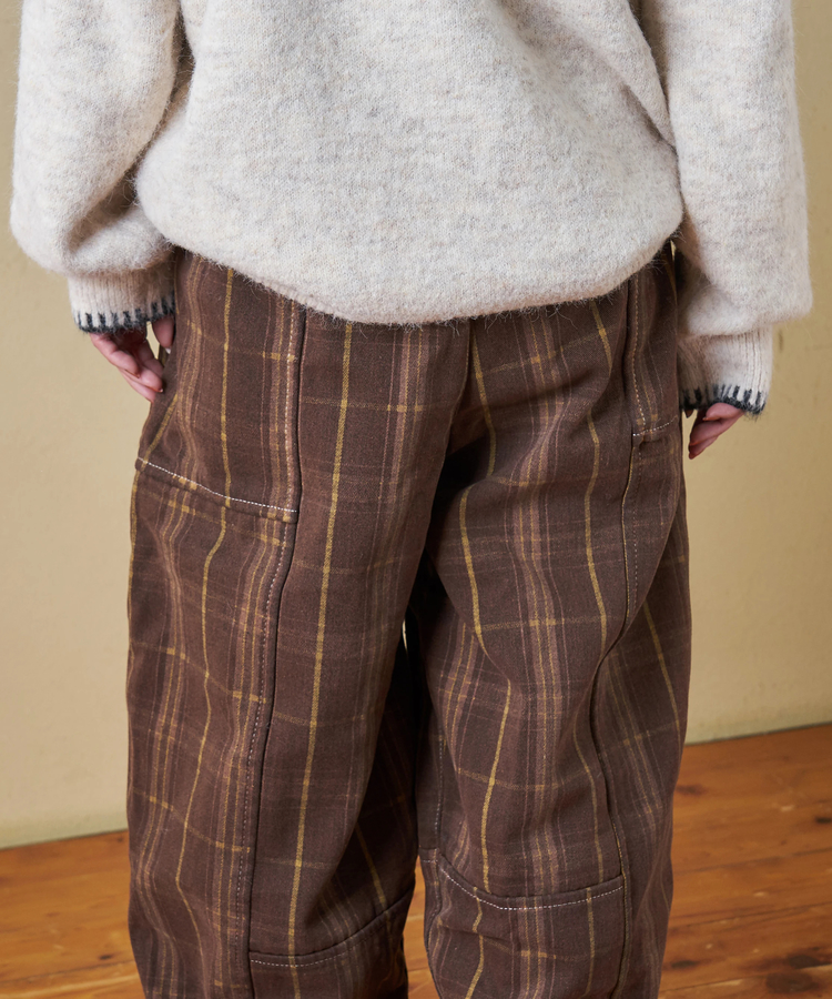 SELECT(セレクト) |【秋冬新作】WEB限定 evo. (エボ) チェック柄 プリント 裏フリース イージー コクーンパンツ