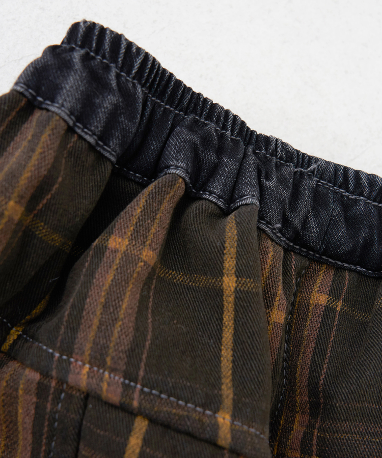 SELECT(セレクト) |【秋冬新作】WEB限定 evo. (エボ) チェック柄 プリント 裏フリース イージー コクーンパンツ