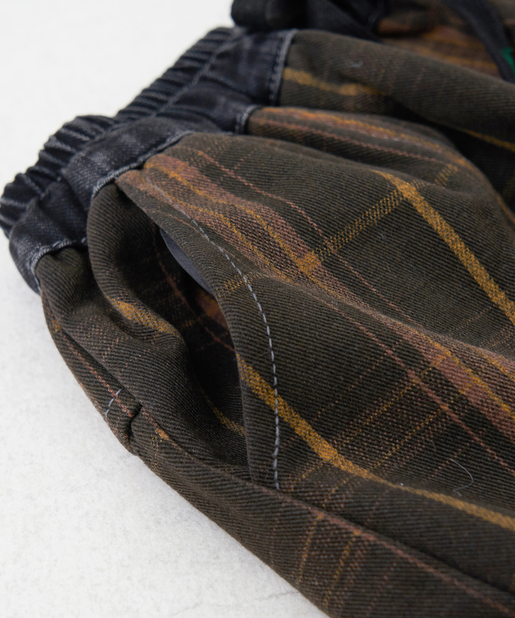 SELECT(セレクト) |【秋冬新作】WEB限定 evo. (エボ) チェック柄 プリント 裏フリース イージー コクーンパンツ