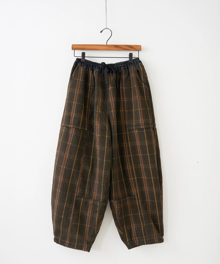 SELECT(セレクト) |【秋冬新作】WEB限定 evo. (エボ) チェック柄 プリント 裏フリース イージー コクーンパンツ