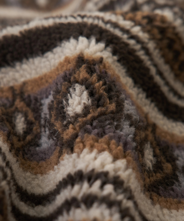 SELECT(セレクト) |【秋冬新作】WEB限定 evo. (エボ) 総柄ボア × フェイクスウェード スタンドカラー ジャケット