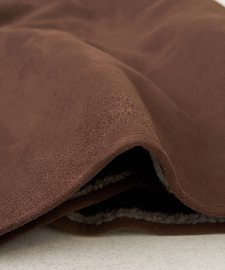 SELECT(セレクト) |【秋冬新作】WEB限定 evo. (エボ) 総柄ボア × フェイクスウェード スタンドカラー ジャケット