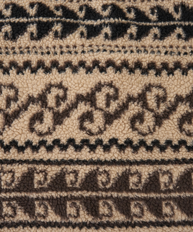 SELECT(セレクト) |【秋冬新作】WEB限定 evo. (エボ) 総柄ボア × フェイクスウェード スタンドカラー ジャケット