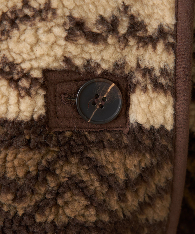 SELECT(セレクト) |【秋冬新作】WEB限定 evo. (エボ) 総柄ボア × フェイクスウェード スタンドカラー ジャケット