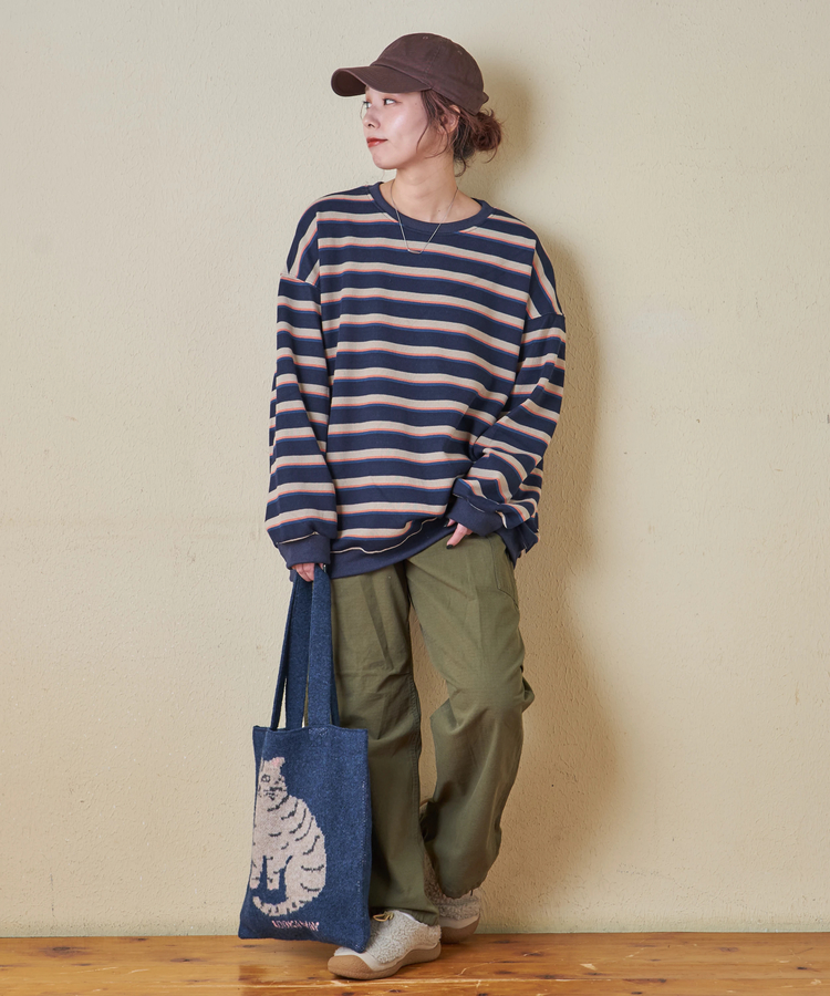 SELECT(セレクト) |【秋冬新作】WEB限定 evo. (エボ) レトロ ボーダー 裏フリース リブ使い プルオーバー