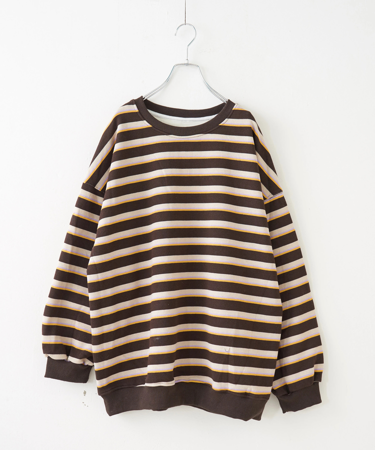 SELECT(セレクト) |【秋冬新作】WEB限定 evo. (エボ) レトロ ボーダー 裏フリース リブ使い プルオーバー