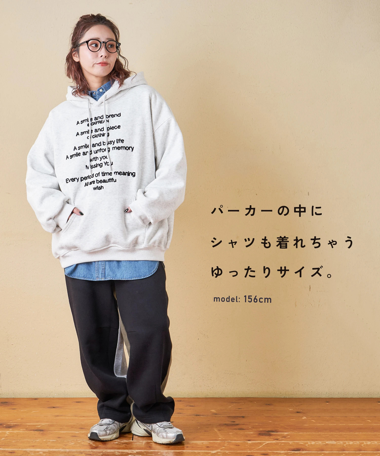 SELECT(セレクト) |【秋冬新作】WEB限定 evo. (エボ) 裏フリース スウェット チェーン刺繍 プルオーバーパーカー