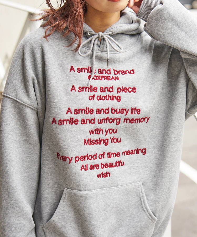 SELECT(セレクト) |【秋冬新作】WEB限定 evo. (エボ) 裏フリース スウェット チェーン刺繍 プルオーバーパーカー