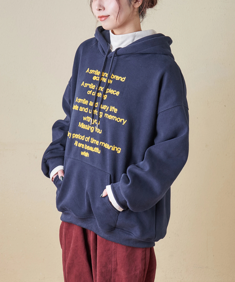 SELECT(セレクト) |【秋冬新作】WEB限定 evo. (エボ) 裏フリース スウェット チェーン刺繍 プルオーバーパーカー