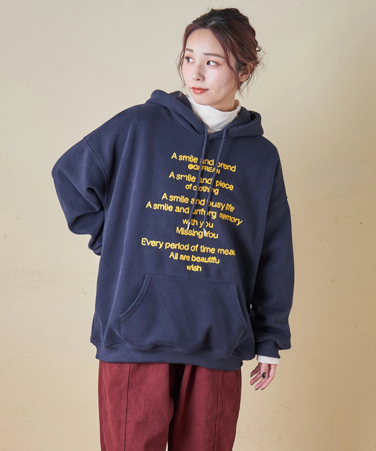 SELECT(セレクト) |【秋冬新作】WEB限定 evo. (エボ) 裏フリース スウェット チェーン刺繍 プルオーバーパーカー