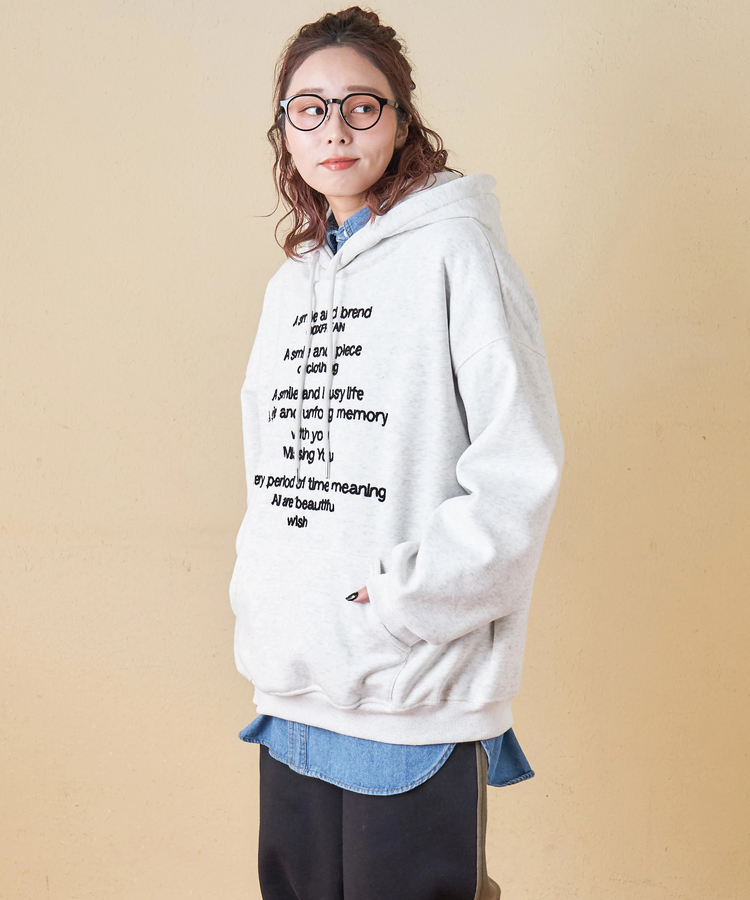 SELECT(セレクト) |【秋冬新作】WEB限定 evo. (エボ) 裏フリース スウェット チェーン刺繍 プルオーバーパーカー