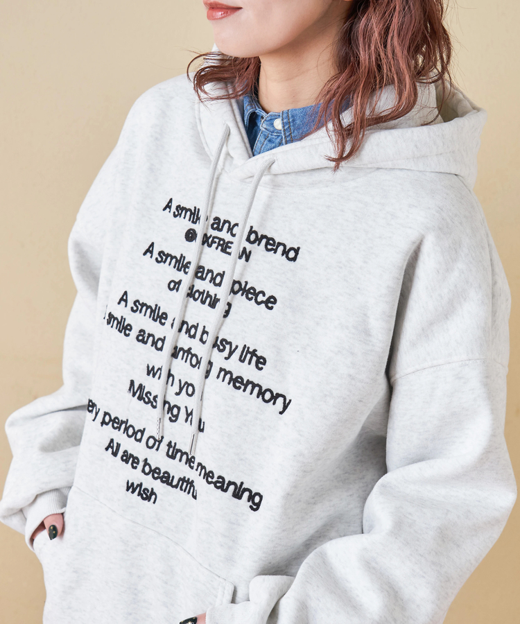 SELECT(セレクト) |【秋冬新作】WEB限定 evo. (エボ) 裏フリース スウェット チェーン刺繍 プルオーバーパーカー