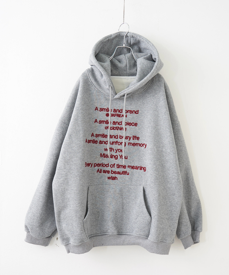 SELECT(セレクト) |【秋冬新作】WEB限定 evo. (エボ) 裏フリース スウェット チェーン刺繍 プルオーバーパーカー