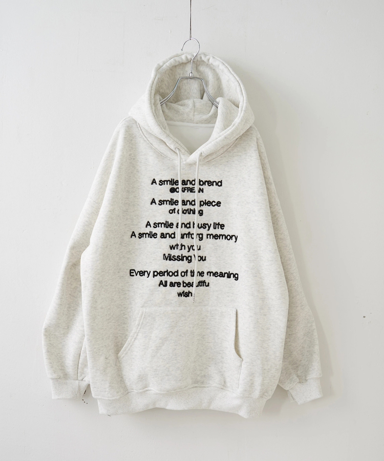 SELECT(セレクト) |【秋冬新作】WEB限定 evo. (エボ) 裏フリース スウェット チェーン刺繍 プルオーバーパーカー