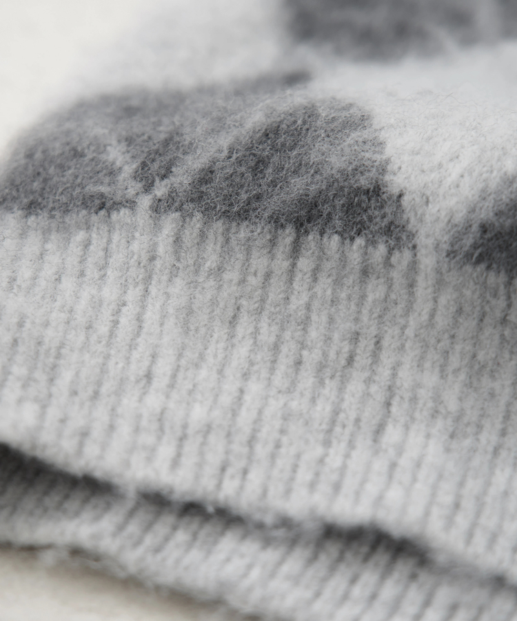 SELECT(セレクト) |【秋冬新作】WEB限定 evo. (エボ) アーガイル柄 シャギーニット Vネック カーディガン