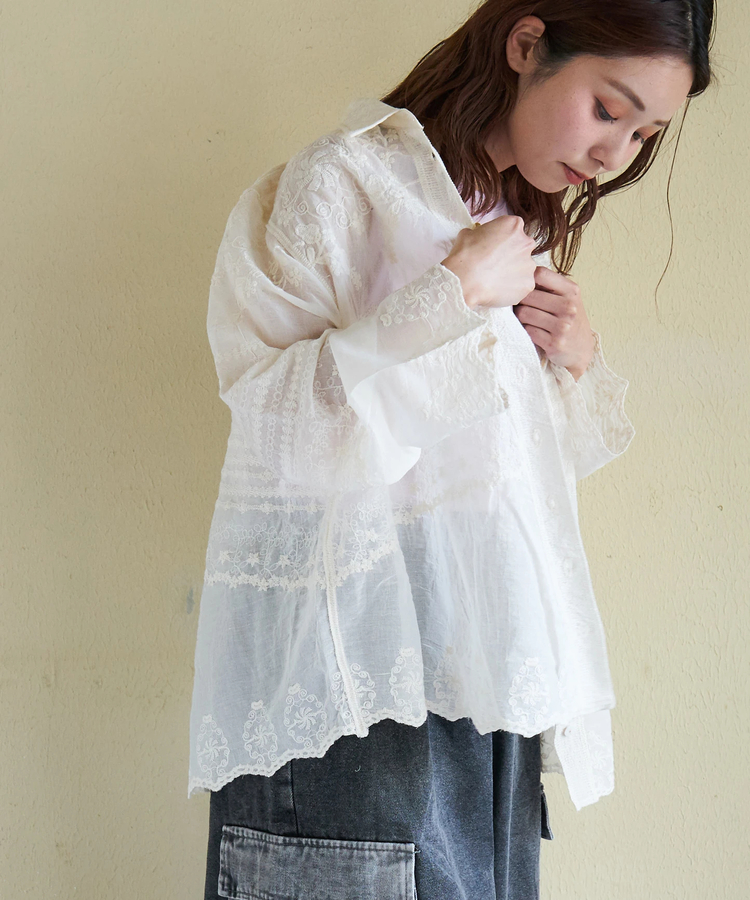 SELECT(セレクト) |【春新作ポイント2倍(2/10まで)】WEB限定 evo. (エボ) レース 長袖 シャツ