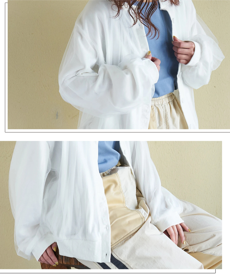 SELECT(セレクト) |【春新作】WEB限定 evo. (エボ) シアー × スウェット クルーネック カーディガン