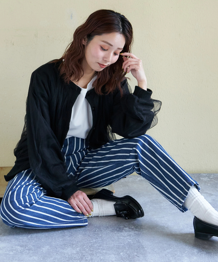 SELECT(セレクト) |【春新作】WEB限定 evo. (エボ) シアー × スウェット クルーネック カーディガン