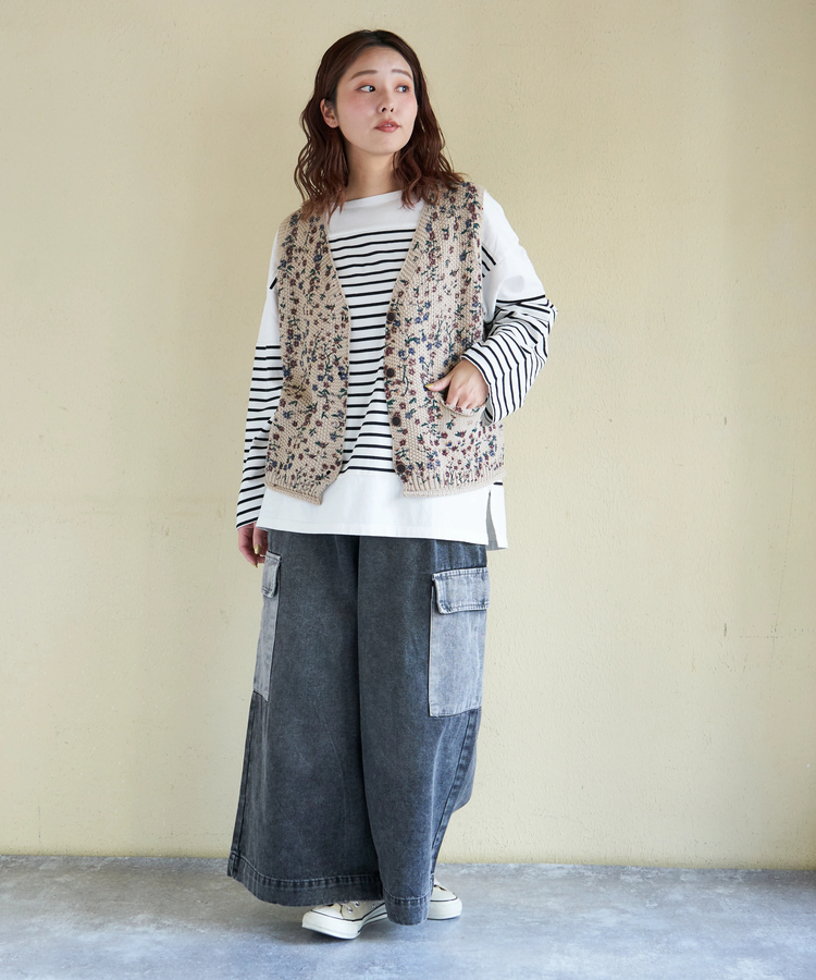 SELECT(セレクト) |【春新作】WEB限定 evo. (エボ) 花柄 プリント Vネック ニット ベスト